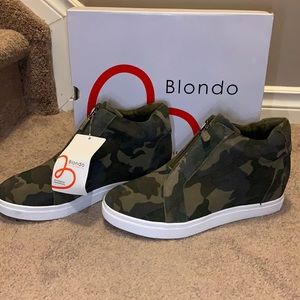 Blondo “Glenda” Camo Wedge Sneakers